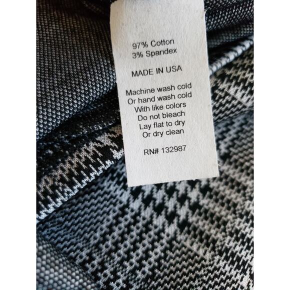 Noblu Black Plaid Dress Cotton Spandex Sleeveles Size L Floral Lace - Picture 6 of 6